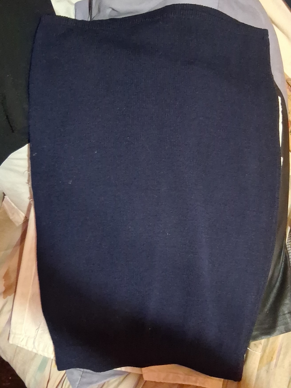 St. John Navy Blue Knit Pencil Skirt